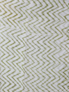 Pastel Pink Ivory Green Hand Block Printed in Natural Colors Chiffon Saree - S031701661