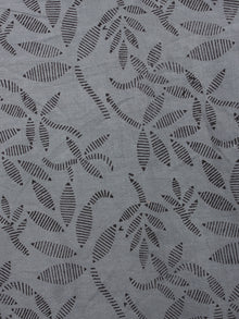 Grey Hand Block Printed Elasticated Waist Capri - C0267016