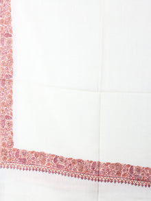 Cream Pink Black Yellow Pure Wool Nemdor Cashmere Shawl From Kashmir - S200502