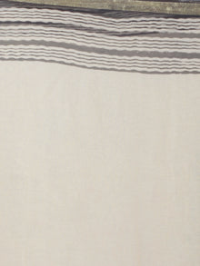 Ivory Maroon Green Hand Block Printed Chiffon Saree - S031701701