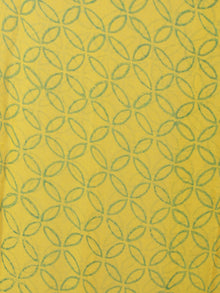 Yellow Hand Block Printed Chiffon Saree - S031701705
