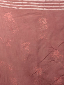 Rust Ivory Hand Block Printed Cotton Saree - S031701756