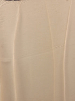 Beige Maroon Brown Black Hand Block Printed Chiffon Saree - S031701820