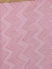 Baby Pink Purple Green Hand Block Printed Chiffon Saree - S031701868