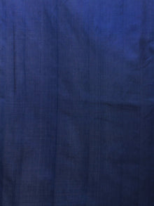 Ivory Blue Grey Ikat Handwoven Pochampally Mercerized Cotton Saree - S031701904