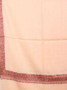 Coral Pink Black Maroon Pure Wool Nemdor Cashmere Shawl From Kashmir - S200504