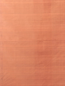 Peach Ivory Black Ikat Handwoven Cotton Saree - S031701924