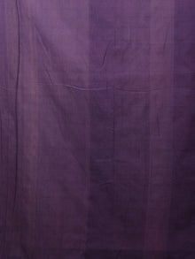 Red Purple Grey Ikat Handwoven Pochampally Mercerized Cotton Saree - S031701926