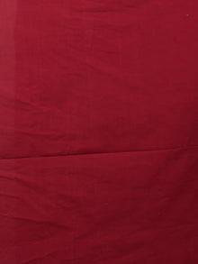 Black Ivory Maroon Double Ikat Handwoven Pochampally Cotton Saree - S031701931
