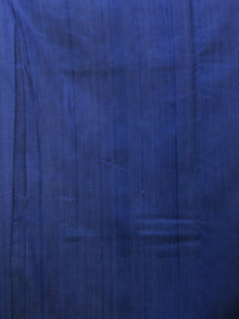 Blue Ivory Grey Ikat Handwoven Pochampally Cotton Saree - S031701932