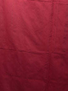 Deep Indigo Ivory Maroon Double Ikat Handwoven Pochampally Cotton Saree - S031701934