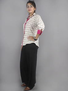Multi color Hand Block Printed Shirt- S3517002