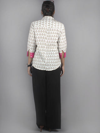 Multi color Hand Block Printed Shirt- S3517002