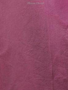 Brown Pink White Green Shibori Dyed Cotton Saree - S031702058