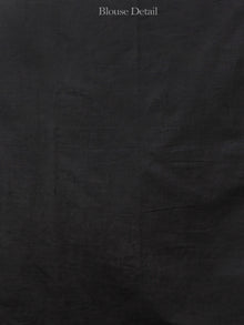 Black White Grey Shibori Dyed Cotton Saree - S031702065