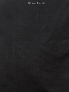 Black White Grey Shibori Dyed Cotton Saree - S031702065