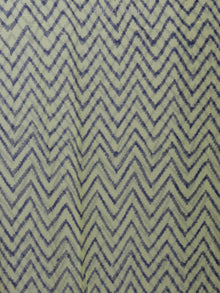 Cream Mustard Blue Hand Block Printed Chiffon Saree - S031702112