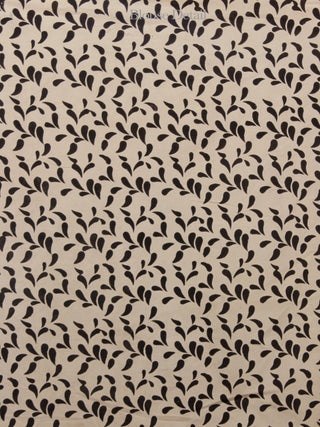 Beige Black Maroon Cotton Hand Block Printed Saree in Natural Colors - S031702201