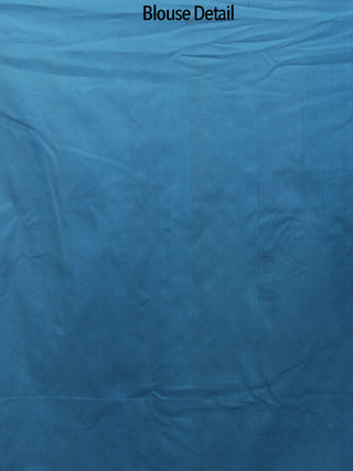 Blue Yellow Black Ivory Ikat Handwoven Pochampally Mercerized Cotton Saree - S031702214