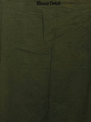 Yellow Black Hand Batik & Block Printed Cotton Saree With Red Border & Thread Embroidery - S031702249