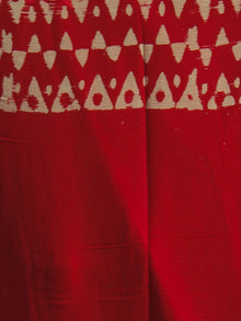 Maroon Ivory Hand Block Printed Chiffon Saree - S031702330