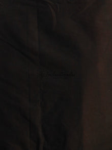 Black Multi Color Hand Batik & Block Printed Cotton Saree - S031702344