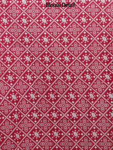 Yellow Ivory Hand Block Printed Cotton Saree With Kalamkari Printed Pallu - S031702424