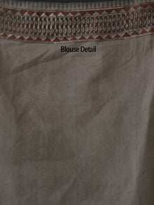 Kashish Maroon Green Black Handloom Cotton Hand Block Printed Saree in Natural Dyes - S031702486