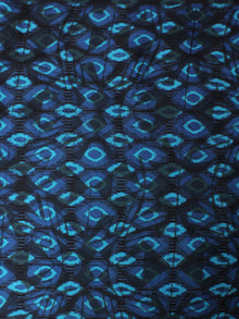 Indigo Sky Blue Hand Block Printed Cotton Cambric Fabric Per Meter - F0916414