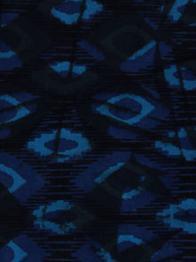 Indigo Sky Blue Hand Block Printed Cotton Cambric Fabric Per Meter - F0916414