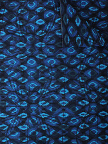 Indigo Sky Blue Hand Block Printed Cotton Cambric Fabric Per Meter - F0916414