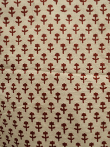 Beige Red Hand Block Printed Kurti- K0517026