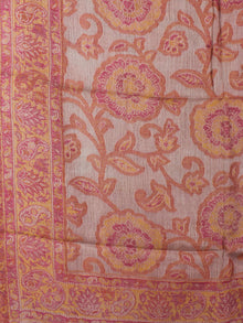 Pink Yellow Ivory Jamawar Pure Wool Cashmere Stole from Kashmir - S6317109
