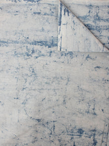 Indigo White Hand Printed Cotton Cambric Fabric Per Meter - F0916470
