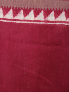 Cherry Beige Hand Block Printed in Natural Vegetable Colors Chanderi Saree With Geecha Border - S03170504