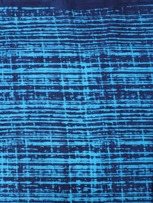 Indigo Blue Hand Block Printed Cotton Cambric Fabric Per Meter - F0916455