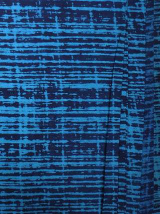 Indigo Blue Hand Block Printed Cotton Cambric Fabric Per Meter - F0916455