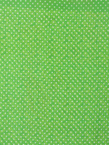 Pear Green White Hand Block Printed in Natural Colors Cotton Mul Saree - S03170733