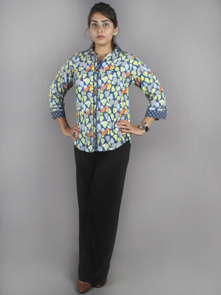 Multi Color Hand Block Printed Shirt- S3517007