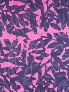Pink Indigo Hand Block Printed Cotton Cambric Fabric Per Meter - F0916466