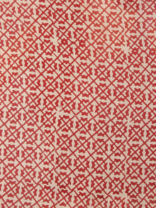 Black Red Beige Orange Hand Block Printed in Chanderi Saree - S03170722
