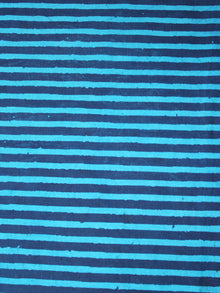 Indigo Blue Hand Block Printed Cotton Cambric Fabric Per Meter - F0916462