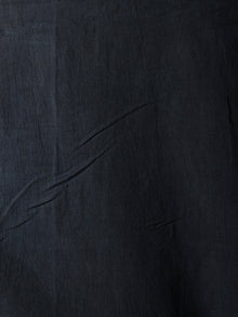 Indigo Beige Cotton Hand Block Printed Saree With faded texture in Natural Colors - S03170757