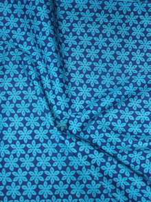 Indigo Blue Hand Block Printed Cotton Cambric Fabric Per Meter - F0916460