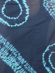 Indigo Sky Blue Shibori Dyed Cotton Mul Saree  - S03170760