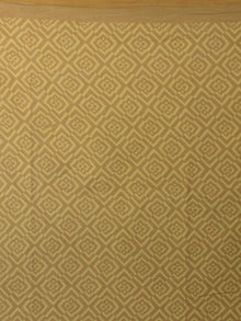 Mustard Yellow Ivory Hand Block Printed in Natural Colors Cotton Mul Saree - S03170792