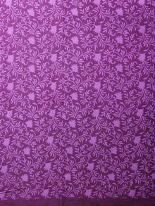 Purple White Hand Block Printed in Natural Colors Cotton Mul Saree - S03170796
