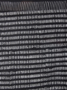 Black White Grey Hand Block Printed in Natural Colors Cotton Mul Saree - S03170908