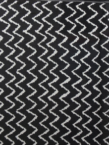 Black White Hand Block Printed in Natural Colors Cotton Mul Saree - S03170913
