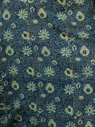 Indigo Sage Green Black Ajrakh Hand Block Printed Kurta - K136f1774